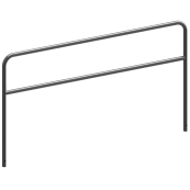 Hoop of steel tube |  48 x 2,5 mm | with cross bar | for casting in concrete | total width 2500 mm | total height 1400 mm | hot-dip galvanized